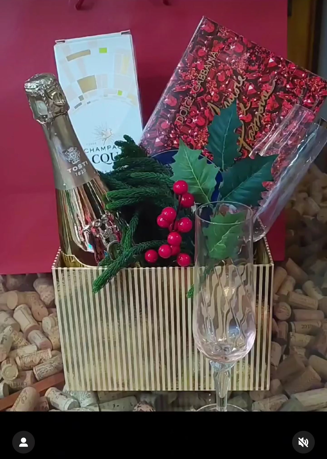 XMAS GIFT Gold Prosecco Pralines