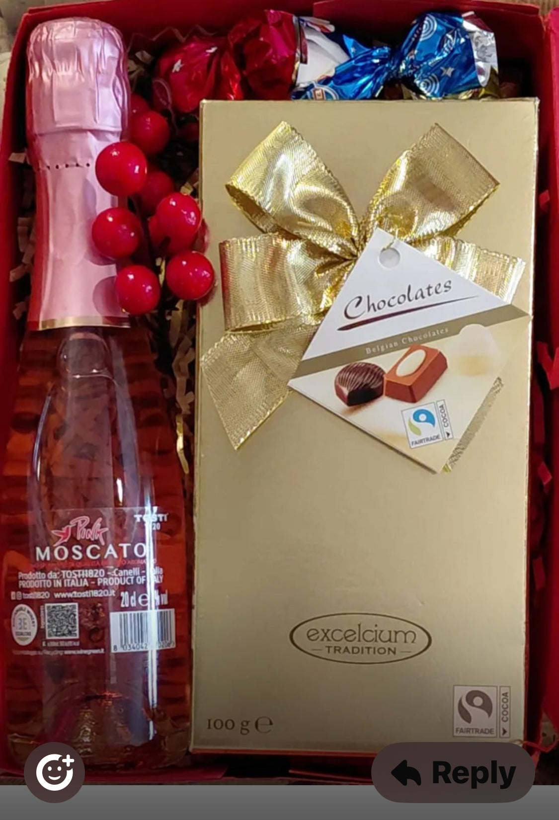 XMAS Gift Moscato and Chocolate Pralines